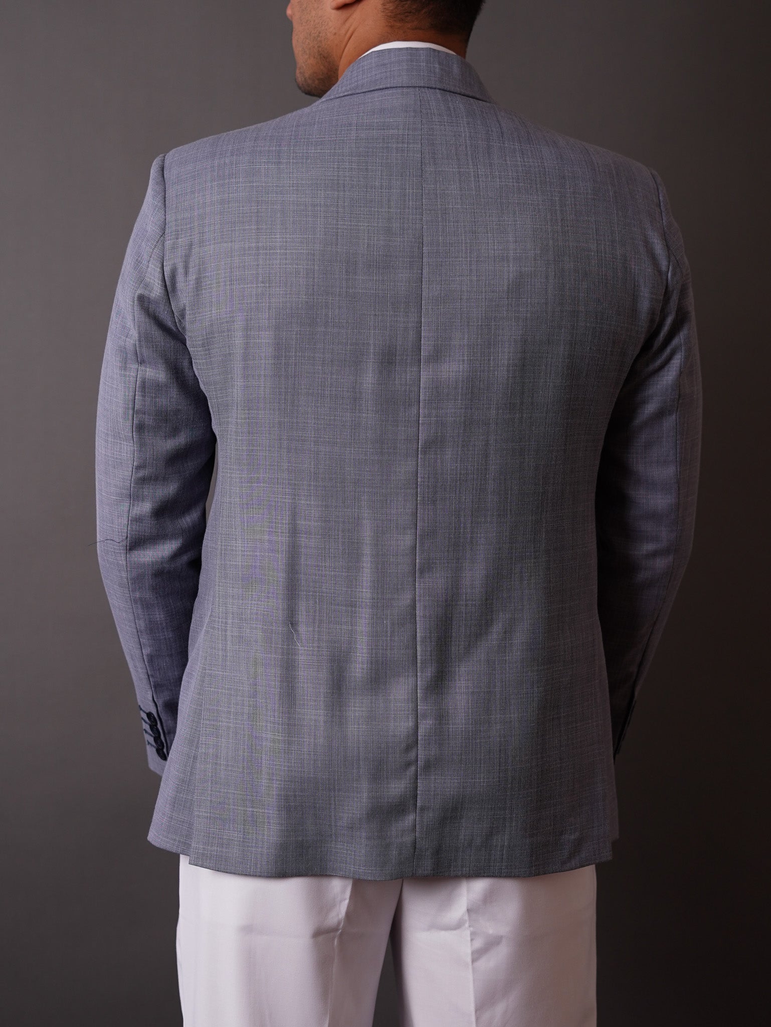 slim fit blazer half lining- Light blue