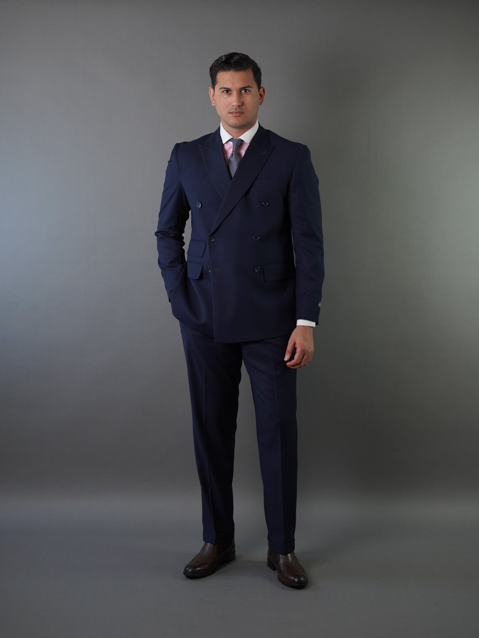 double breasted suits- navy