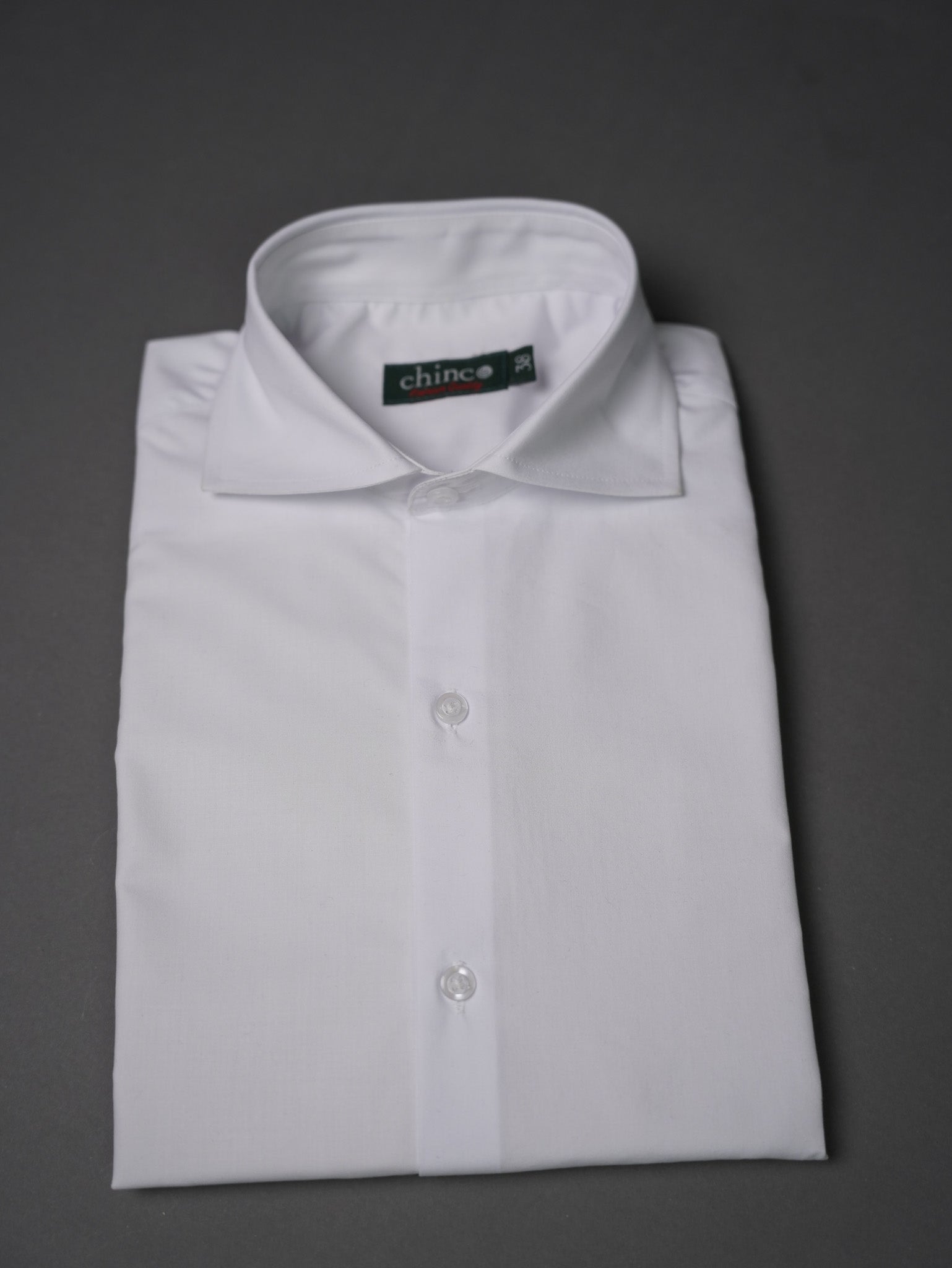 SPREAD COLLAR CHEMISE -WHITE