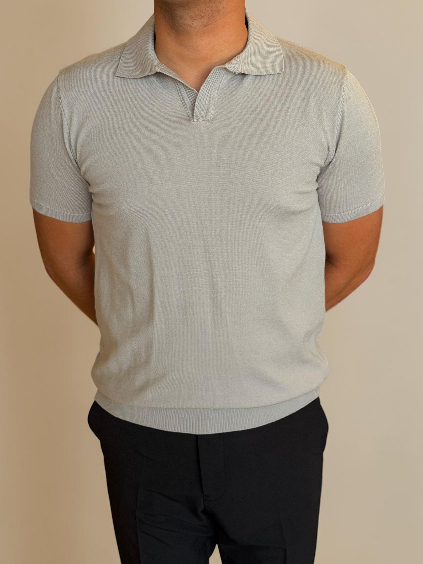 Polo-V knitwear - Gray