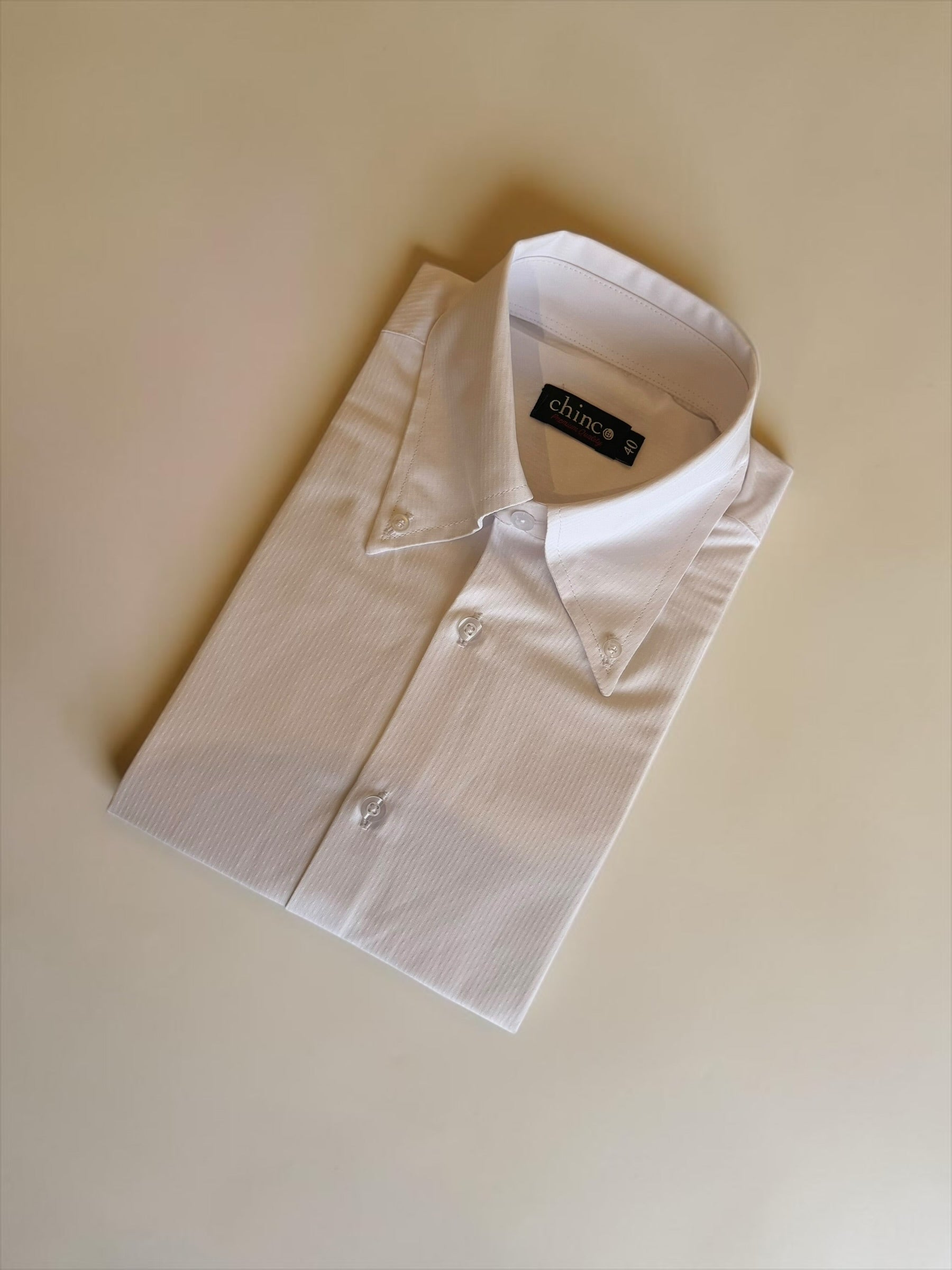 Dots Striped pattern classic shirt - white