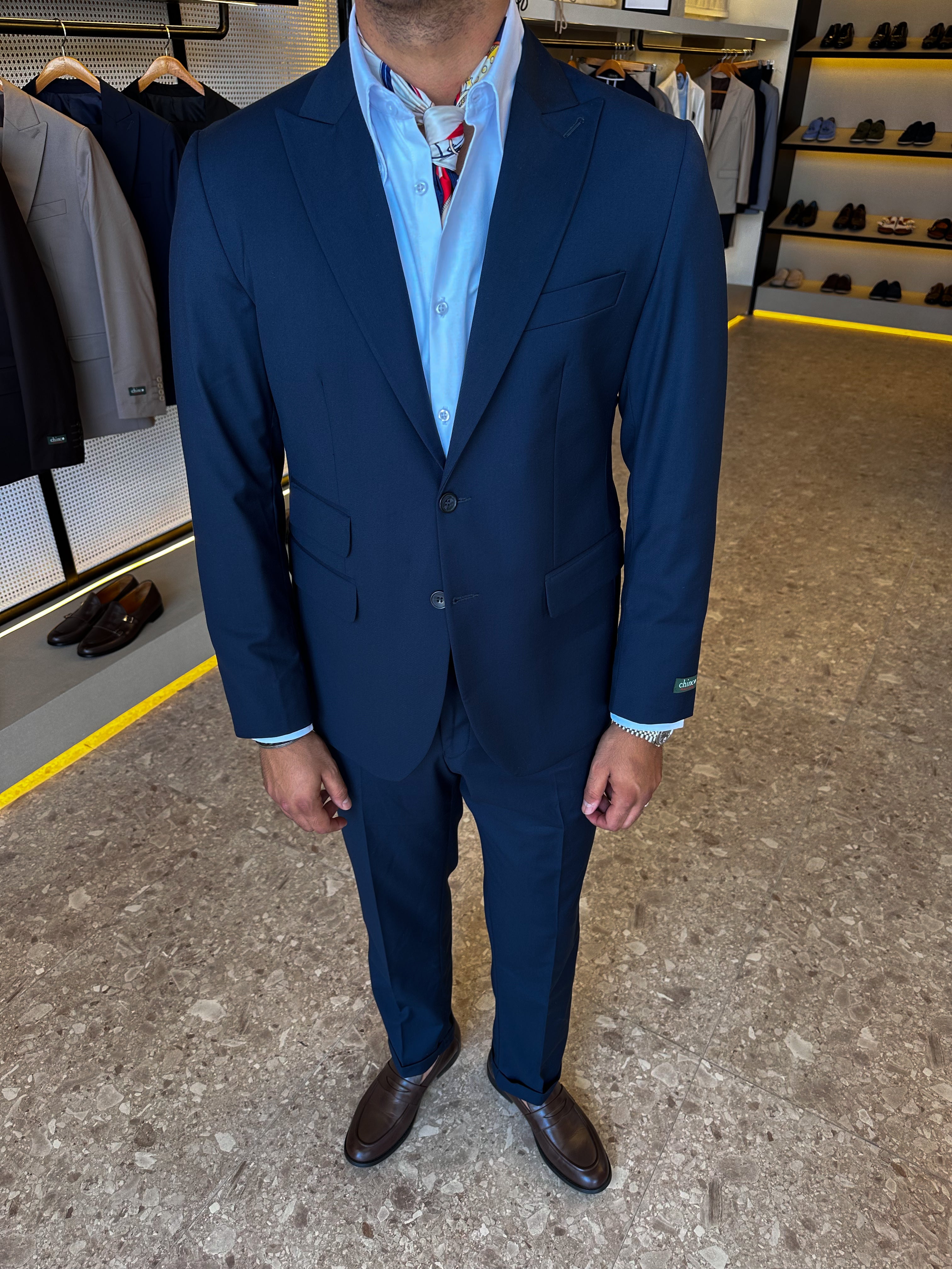 Slim fit suit with two pockets - Navy