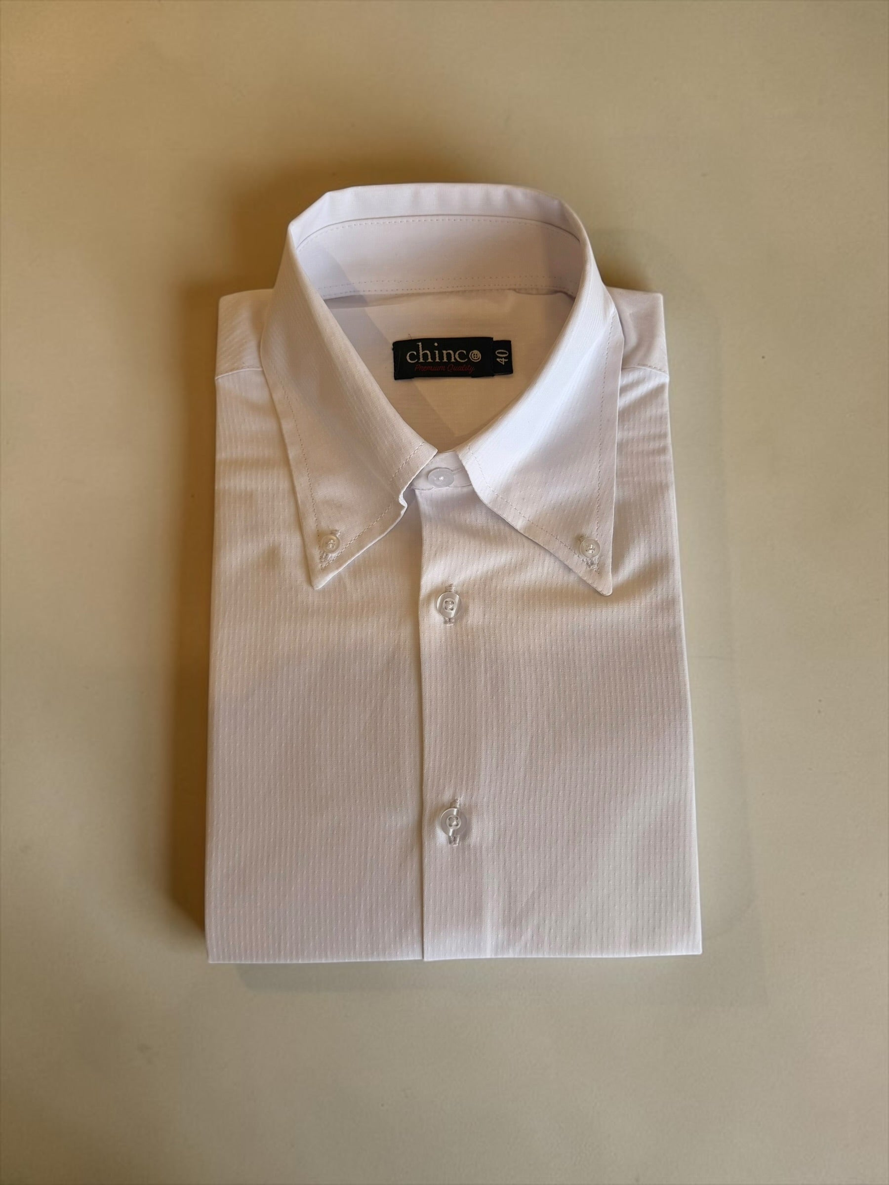 Dots Striped pattern classic shirt - white